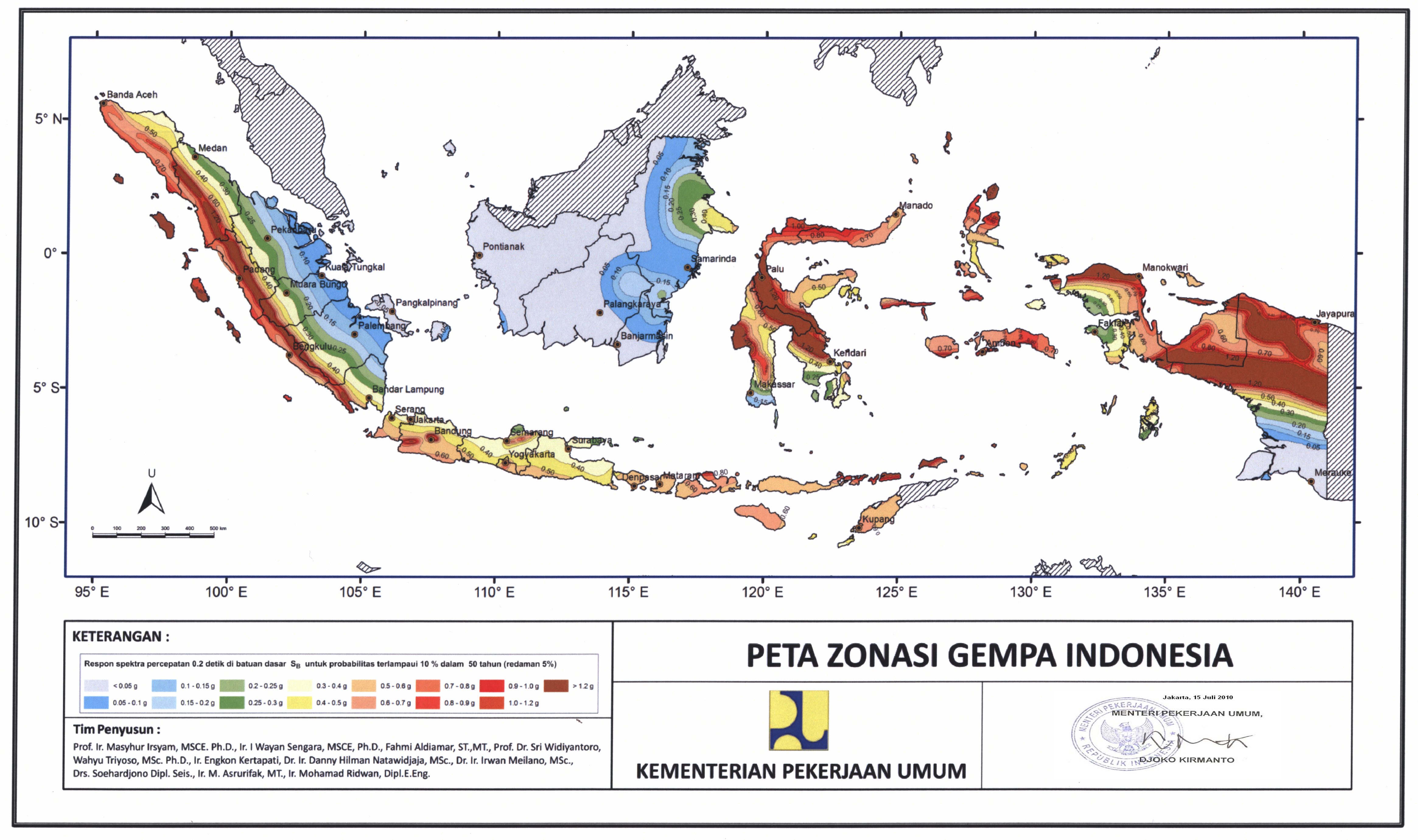 Peta Zona Gempa Indonesia (Indonesia Earthquake Zone Map 
